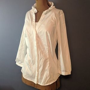 NWT Ann Taylor white button down dress shirt